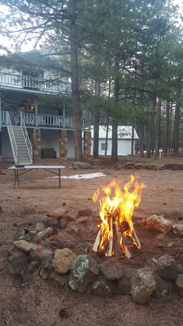 Backyard Campfire - Perfect atmosphere for a backyard campfire.