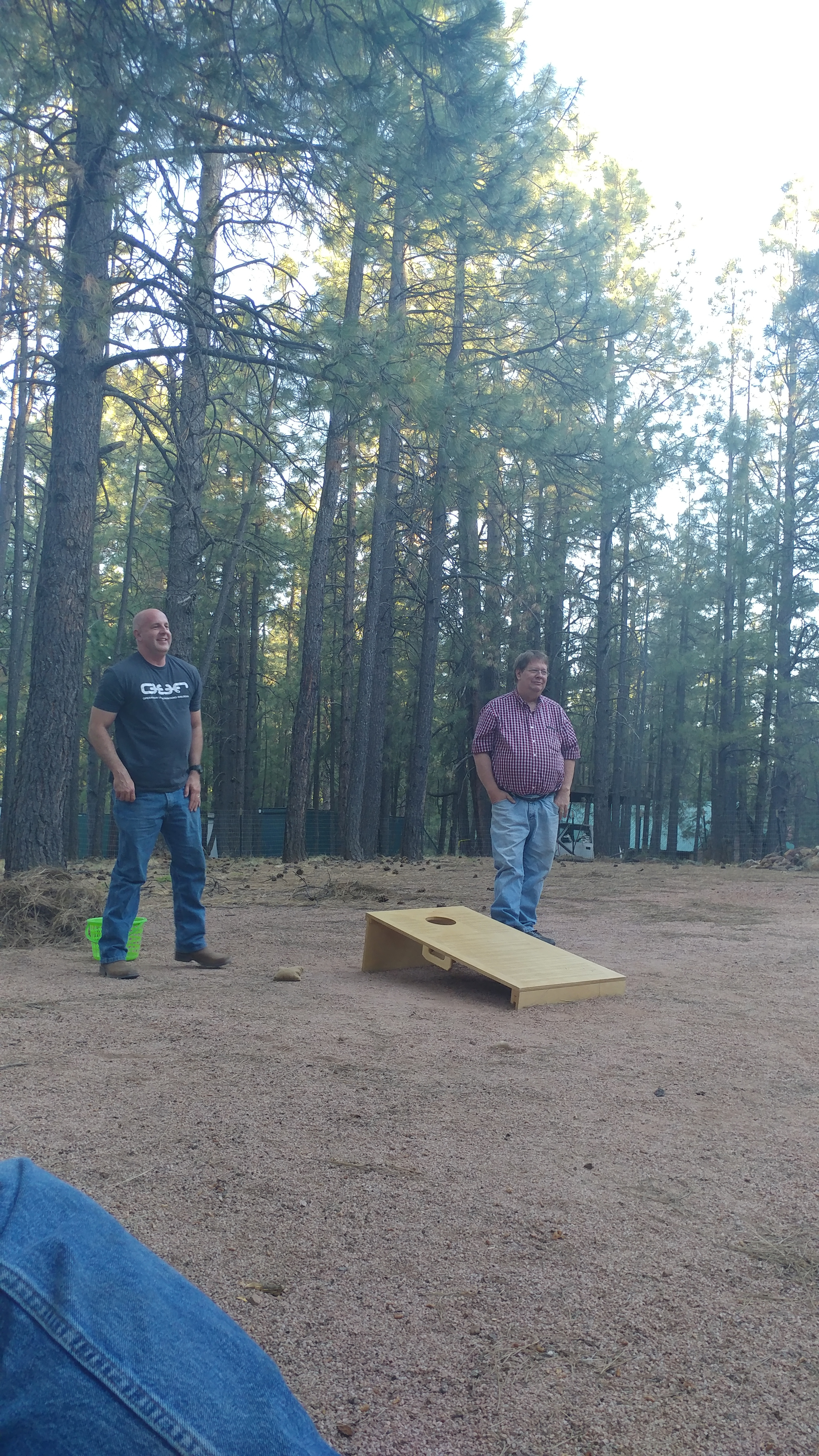 Cornhole Game - A favorite pasttime of adults at the cabin. Low energy requirements, easy to learn and loads of fun.