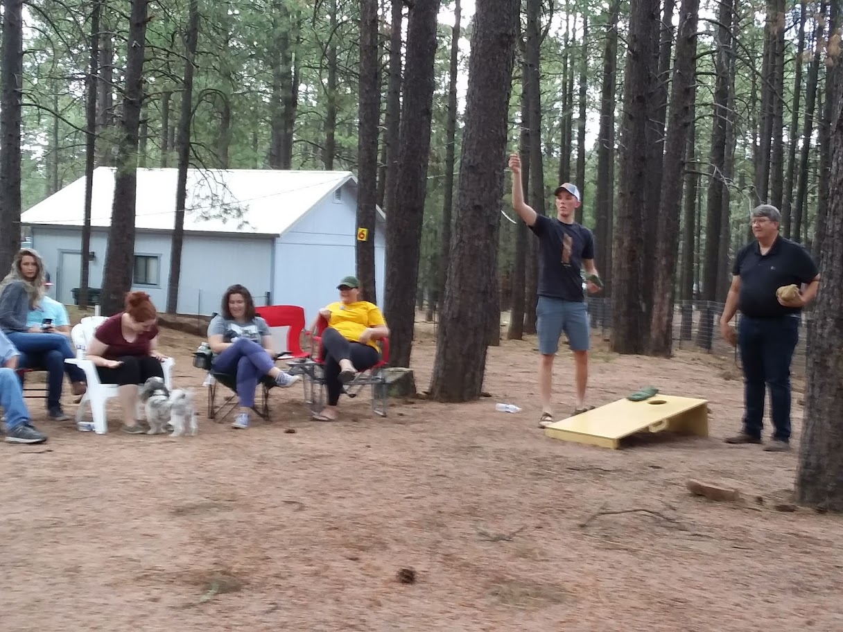 Family Cornhole - Even the teenagers jump in to play.