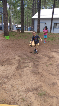 Even the young kids like to play when the adults take a break.